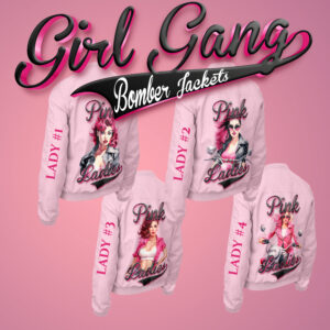 Personalized Pink Ladies Bomber Jacket