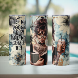 I Like My Books Spicy -  Skinny Matte Tumbler, 20oz