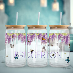 Bridgerton Whisteria - Sipper Glass, 16oz